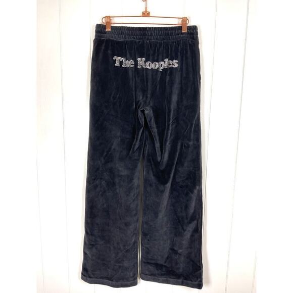 The Kooples Women's Black Velvet Track Pants NWT Size Large - Picture 7 of 10